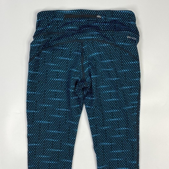 Nike Dri Fit Epic Run Tight Black Blue Capri Pants Size Small 799156 010 - Picture 5 of 13